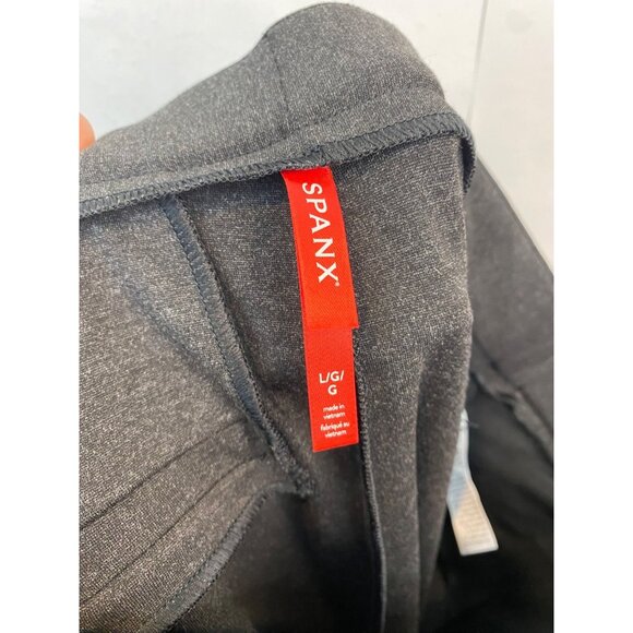 Spanx Perfect Ponte Pant Wide Leg Size Large Charcoal Heather Gray Pull On New - Picture 5 of 7